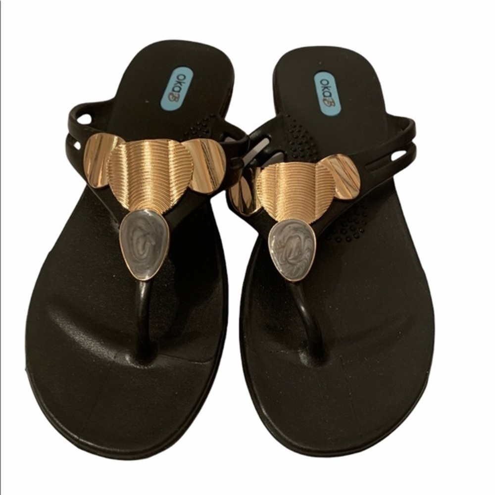 OKA-B Black Sandals Size Small NWOT